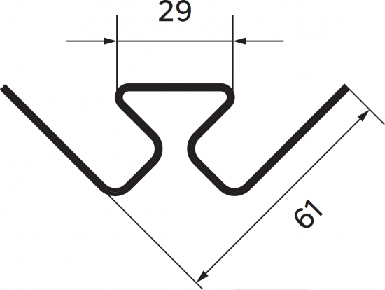 Угол внутренний ARTENS 3000 мм цвет коричневый