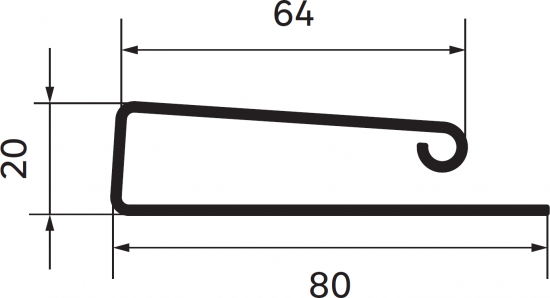 J-профиль широкий ARTENS 3000 мм цвет коричневый