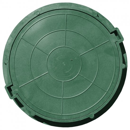 Люк ППК тип Л 580x60 мм до 3 т зеленый полимерпесчаный