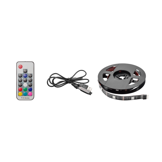 Комплект светодиодной ленты Apeyron SMD5050 12В 10 мм 0.5м 7.2 Вт/м 30диод/м RGB