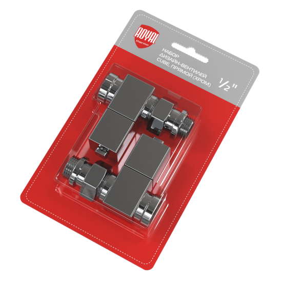 Комплект регулирующих вентилей для радиатора осевой Royal Thermo Cube 1/2