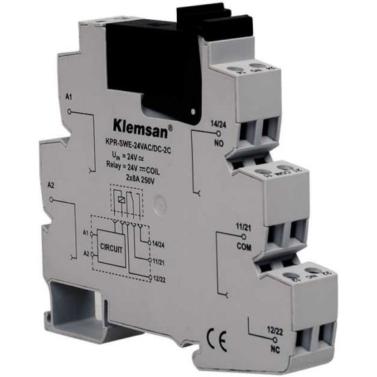 Интерфейсное реле Klemsan KPR-SWF-230VAC-2C;