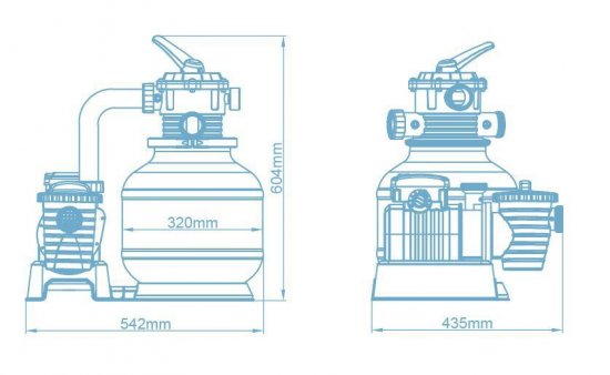 Насос для бассейна Bestway с песчаным фильтром 54500л 8.3м³/ч