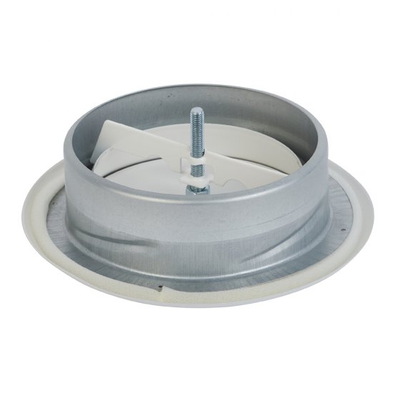 Анемостат приточно-вытяжной регулируемый Era с фланцем стальной с полимерным покрытием d150 мм белый