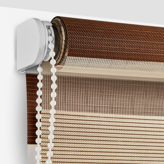 Штора рулонная день-ночь Порто 50x160 см коричневая