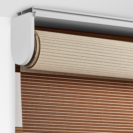 Штора рулонная день-ночь Порто 50x160 см коричневая