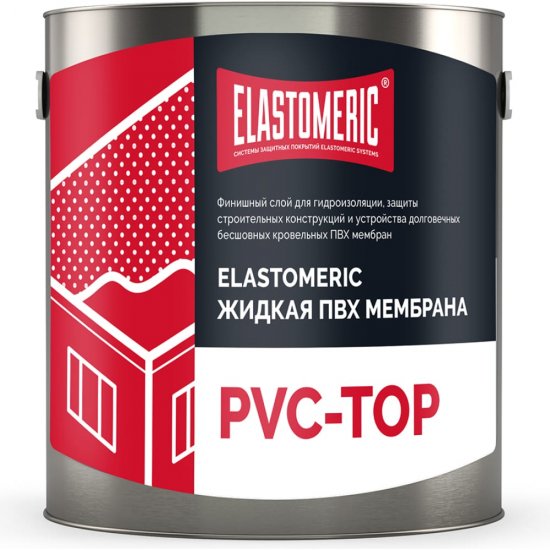 Жидкая пвх-мембрана Elastomeric Systems Elastomeric pvc-top Systems финиш 3 кг, белая