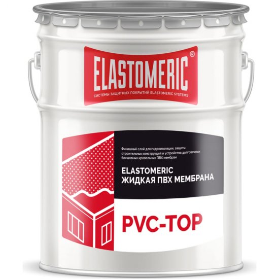 Жидкая пвх-мембрана Elastomeric Systems Elastomeric pvc-top Systems финиш 20 кг, белая
