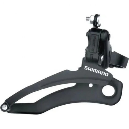 Передний переключатель Shimano TZ-30, хомут 31.8мм, 48Т, нижняя тяга, черный