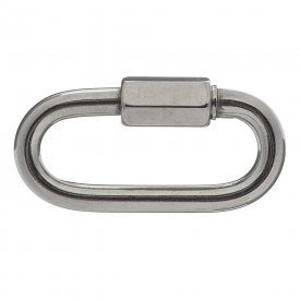 Карабин винтовой с фиксатором d8 мм нержавеющая сталь