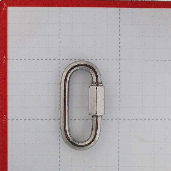 Карабин винтовой с фиксатором d8 мм нержавеющая сталь