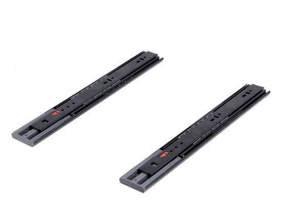 Комплект шариковых направляющих Samet 350 мм с доводчиком сталь цвет черный