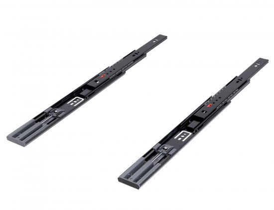 Комплект шариковых направляющих Samet 350 мм с доводчиком сталь цвет черный