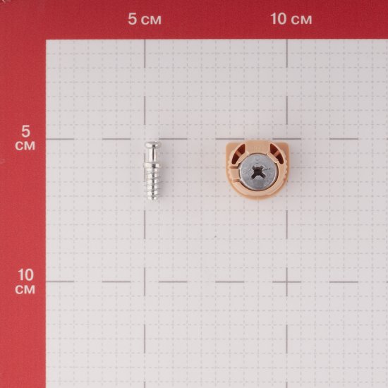 Полкодержатель-стяжка d20 мм бежевый со штоком 11 мм (4 шт.)