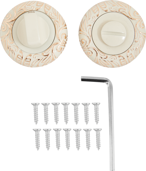 Накладка фиксатор WC 17W/P цвет бело-золотой