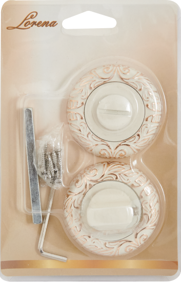 Накладка фиксатор WC 17W/P цвет бело-золотой