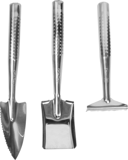 Набор садовых ручных инструментов нержавеющая сталь 3 предмета