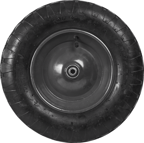 Колесо для тачки резиновое размер 4.00-8 ø втулки 12 мм ø колеса 395мм
