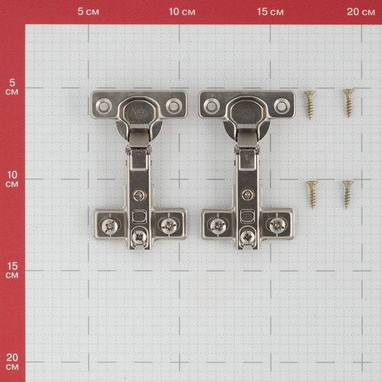 Петля мебельная Slide-on mini 95° накладная с ответной планкой (2 шт.)