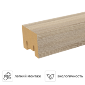 Рейка Милана 20x30x2700 мм МДФ цвет дуб сонома