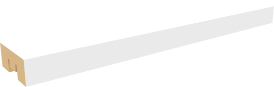 Рейка Бриона 16x40x2700 мм МДФ цвет белый