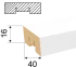 Рейка Бриона 16x40x2700 мм МДФ цвет белый