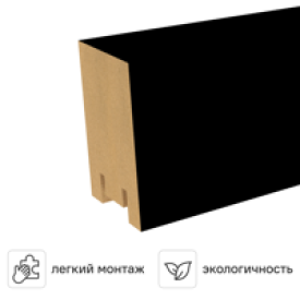 Рейка Ривьера 40x30x2700 мм МДФ цвет Black Edition
