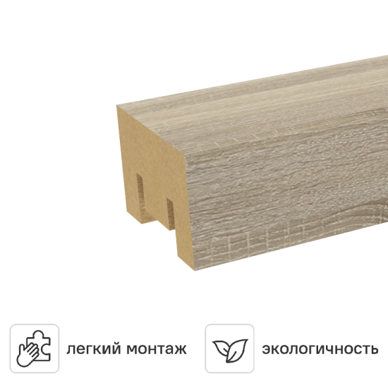 Рейка Бриона 16x40x2700 мм МДФ цвет дуб сонома