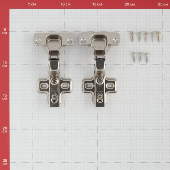 Петля мебельная Click 110° внутренняя с ответной планкой и доводчиком (2 шт.)