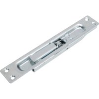 Шпингалет торцевой Doorlock dl fbm/1s zn оцинкованный, длина хода 18мм, планка 24,5x160мм, резьба м8