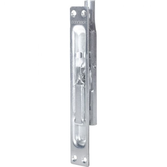 Шпингалет торцевой Doorlock dl fbm/1s zn оцинкованный, длина хода 18мм, планка 24,5x160мм, резьба м8