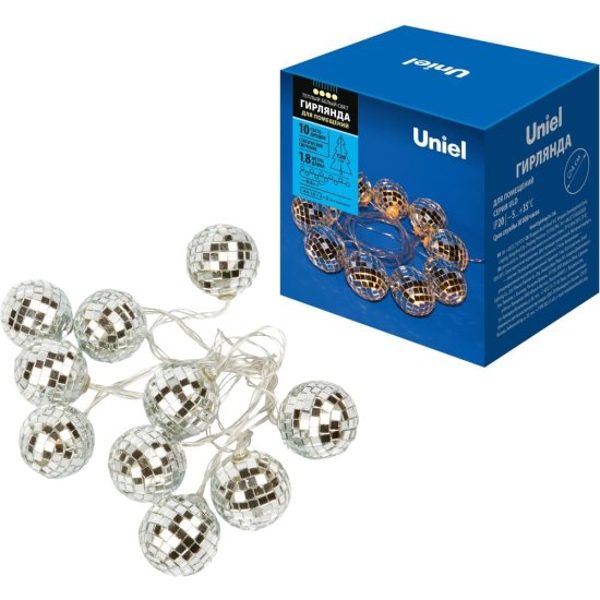Светодиодная гирлянда Uniel Диско ULD-S1800-010/STB/3AA
