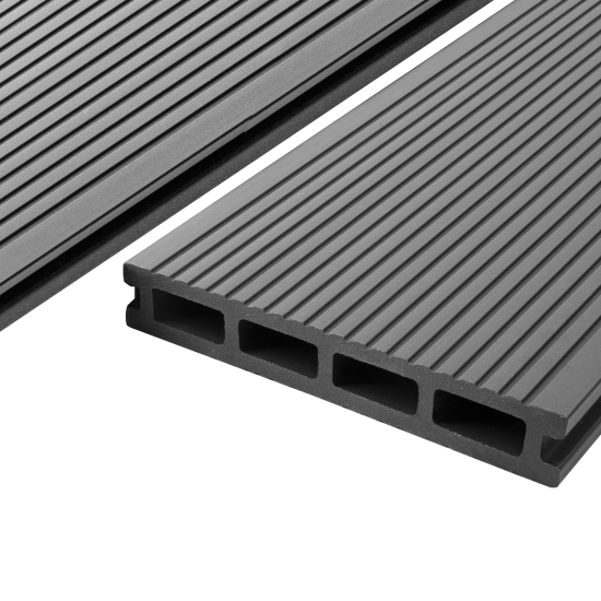 Террасная доска ДПК T-Decks цвет Серый 150x25x3000 мм двусторонняя вельвет/структура древесины 0.45 м²