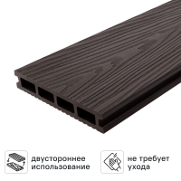 Террасная доска ДПК T-Decks цвет Венге 150x25x3000 мм двусторонняя вельвет/структура древесины 0.45 м²