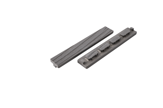 Заглушка для террасной доски T-Decks 150x25 мм ДПК цвет серый