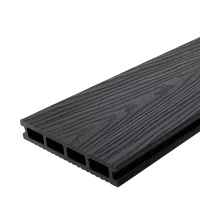 Террасная доска ДПК T-Decks цвет Графит 150x25x3000 мм двусторонняя вельвет/структура древесины 0.45 м²