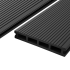 Террасная доска ДПК T-Decks цвет Графит 150x25x3000 мм двусторонняя вельвет/структура древесины 0.45 м²
