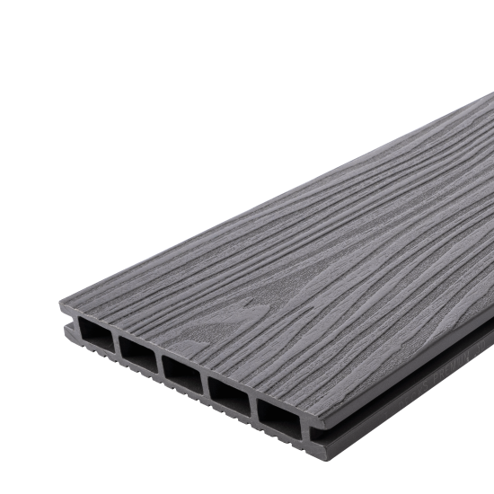 Террасная доска ДПК T-Decks цвет Серый 150x20x3000 мм двусторонняя вельвет/структура древесины 0.45 м²
