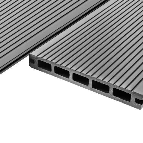 Террасная доска ДПК T-Decks цвет Серый 150x20x3000 мм двусторонняя вельвет/структура древесины 0.45 м²
