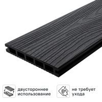 Террасная доска ДПК T-Decks цвет Графит 150x20x3000 мм двусторонняя вельвет/структура древесины 0.45 м²