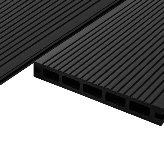 Террасная доска ДПК T-Decks цвет Графит 150x20x3000 мм двусторонняя вельвет/структура древесины 0.45 м²