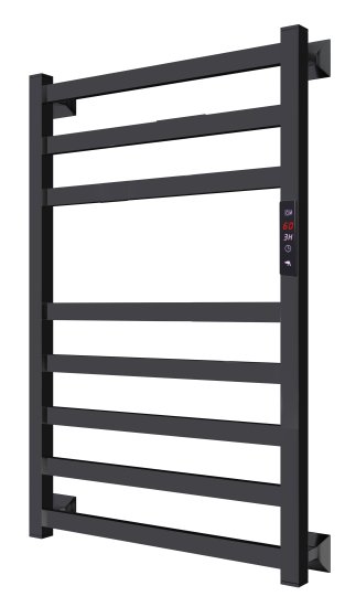 Полотенцесушитель электрический Арго Соло Гранд Квадро 400x800 мм 170 Вт лесенка цвет черный