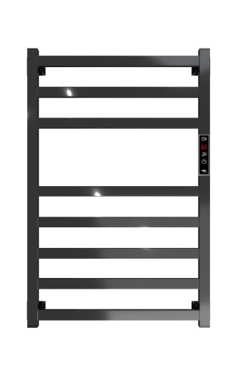 Полотенцесушитель электрический Арго Соло Гранд Квадро 400x800 мм 170 Вт лесенка цвет черный