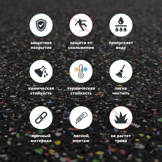 Тротуарная противоскользящая дорожка Alegria outdoor 2500x600x5 мм