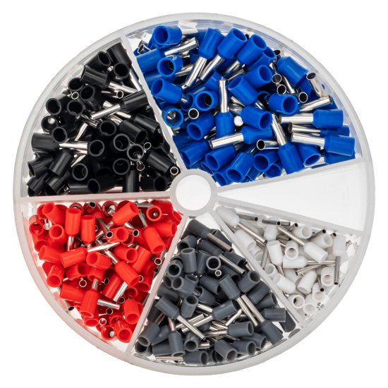 Наконечник НШВИ-1 0.5-2.5 мм² цвет разноцветный 450 шт.