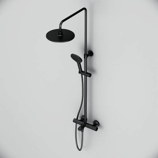Душевая стойка AM.PM Moxie F079M522, с термостатом, 3 режима, цвет черный