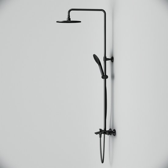 Душевая стойка AM.PM Moxie F079M522, с термостатом, 3 режима, цвет черный