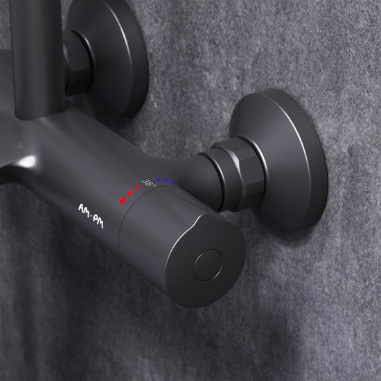 Душевая стойка AM.PM Moxie F079M522, с термостатом, 3 режима, цвет черный