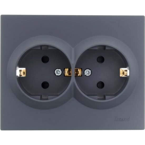 Розетка двойная Lezard 742-3400-178B