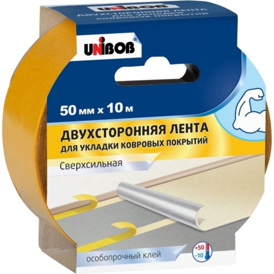 Двусторонняя тканевая клейкая лента для подогреваемых полов Unibob Профи